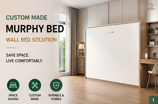 Custom Murphy Bed | Wall Bed with Storage & Desk | Made to Measure