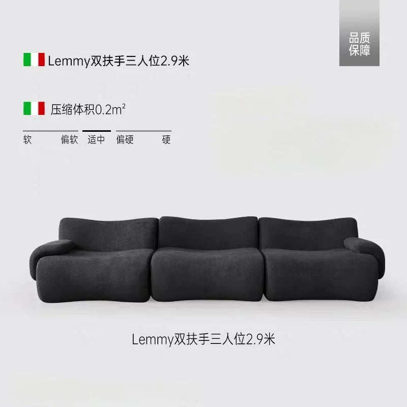 壓縮沙發客廳落地異形轉角自由組合複古風模塊布藝沙發羊羔絨